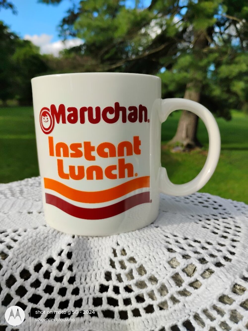 rare Maruchan Instant Lunch ceramic mug XL size 15+ ounces Send Noods dated 2023